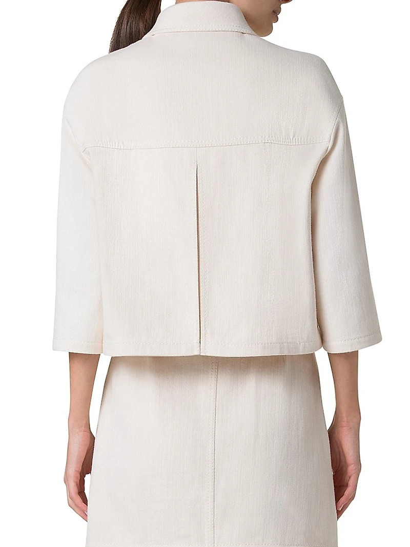 Asymmetric Cotton-Blend Jacket