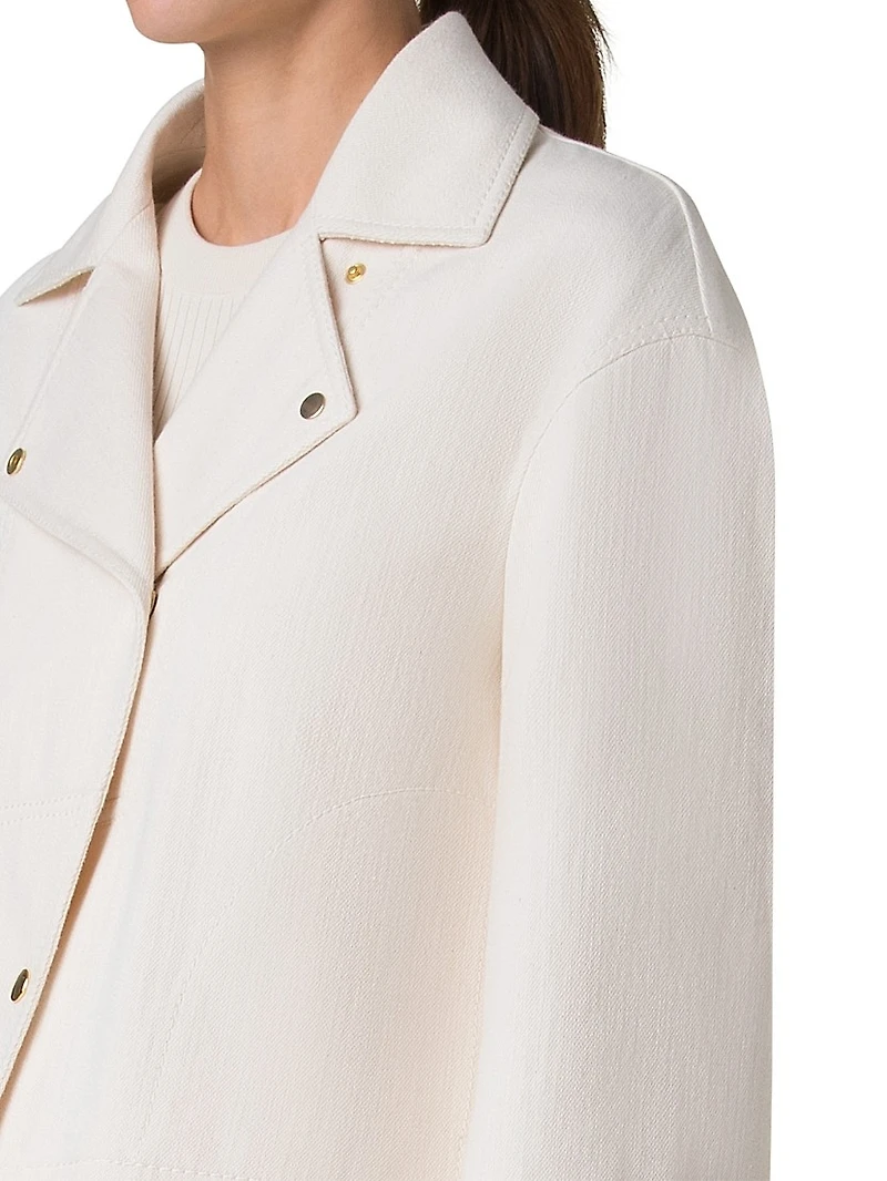Asymmetric Cotton-Blend Jacket
