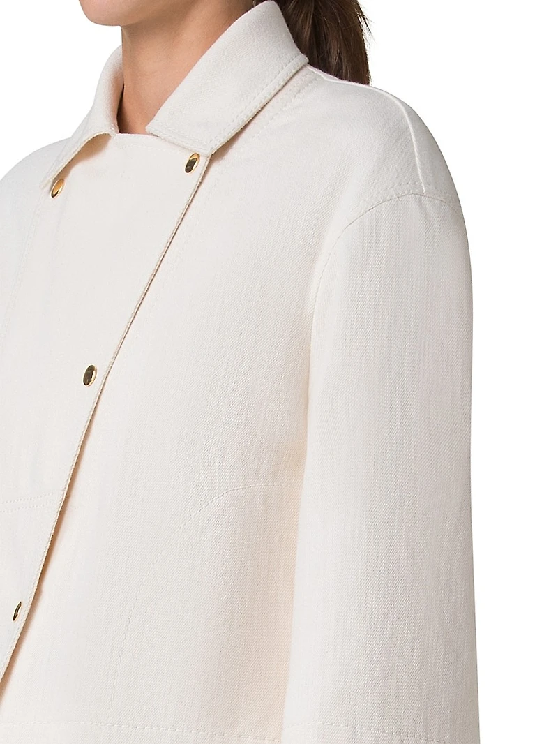 Asymmetric Cotton-Blend Jacket