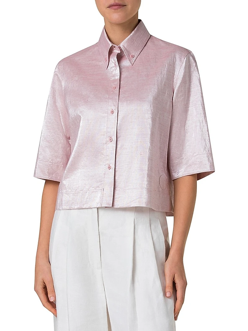 Cotton-Linen Faille Shirt