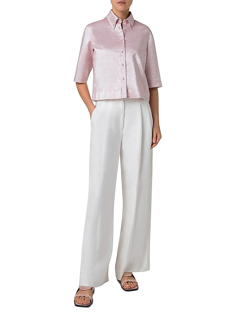 Cotton-Linen Faille Shirt