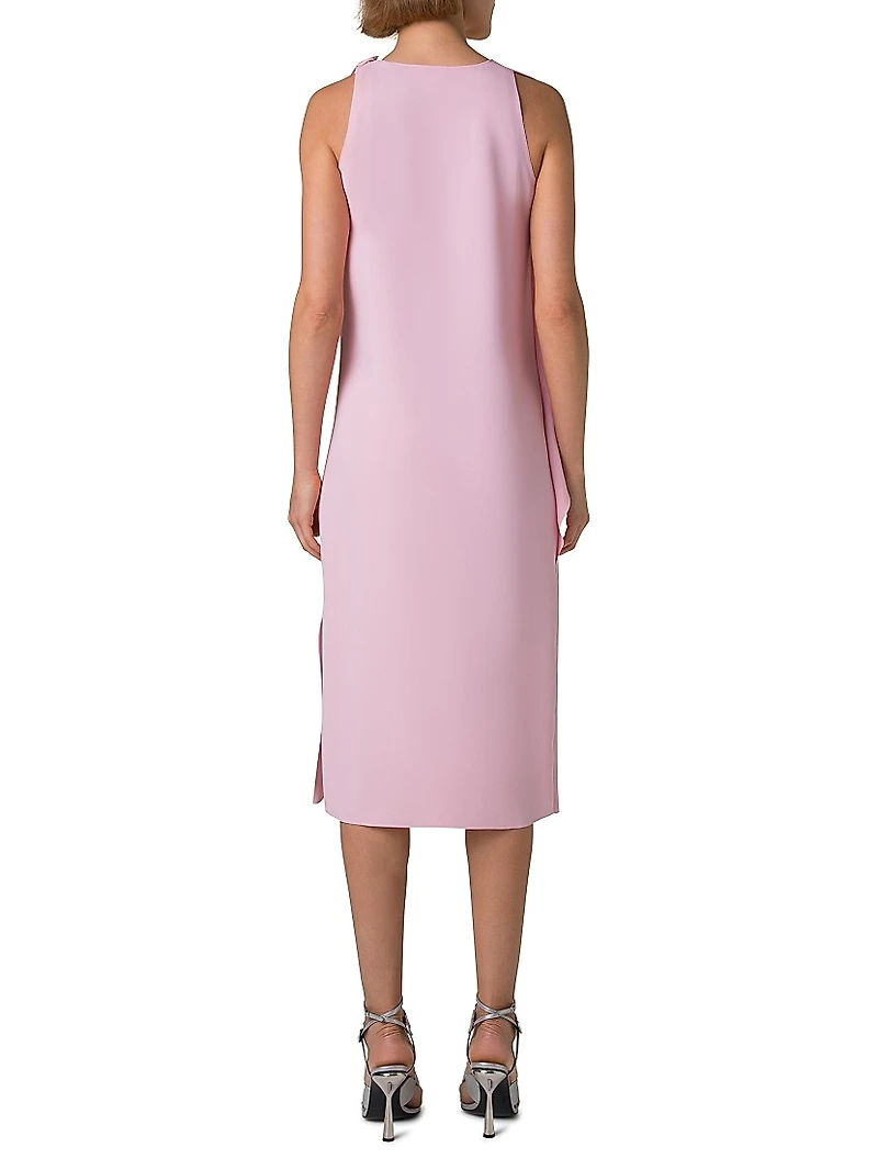 Off-Shoulder Drape Midi-Dress