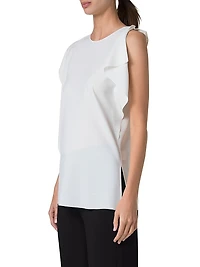 Sleeveless Ruffled Tank Blouse