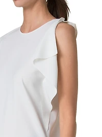 Sleeveless Ruffled Tank Blouse