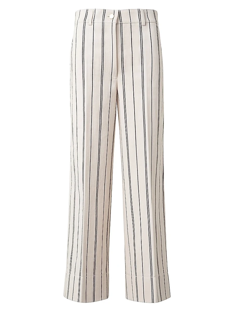 Chiara Cropped Striped Pants