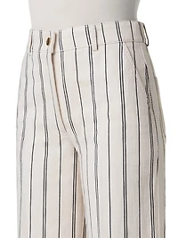 Chiara Cropped Striped Pants