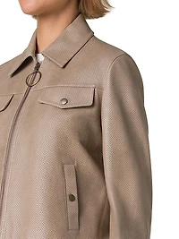 Pin Dot Leather Jacket
