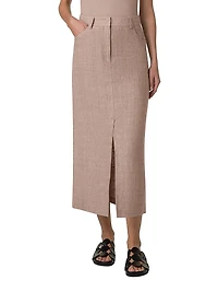 Pencil Linen Maxi Skirt