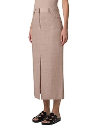 Pencil Linen Maxi Skirt