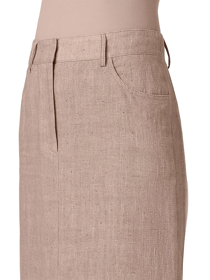 Pencil Linen Maxi Skirt