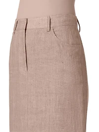 Pencil Linen Maxi Skirt