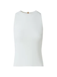 Rib-Knit Sleeveless Body-Con Knit Top