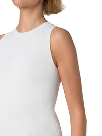 Rib-Knit Sleeveless Body-Con Knit Top