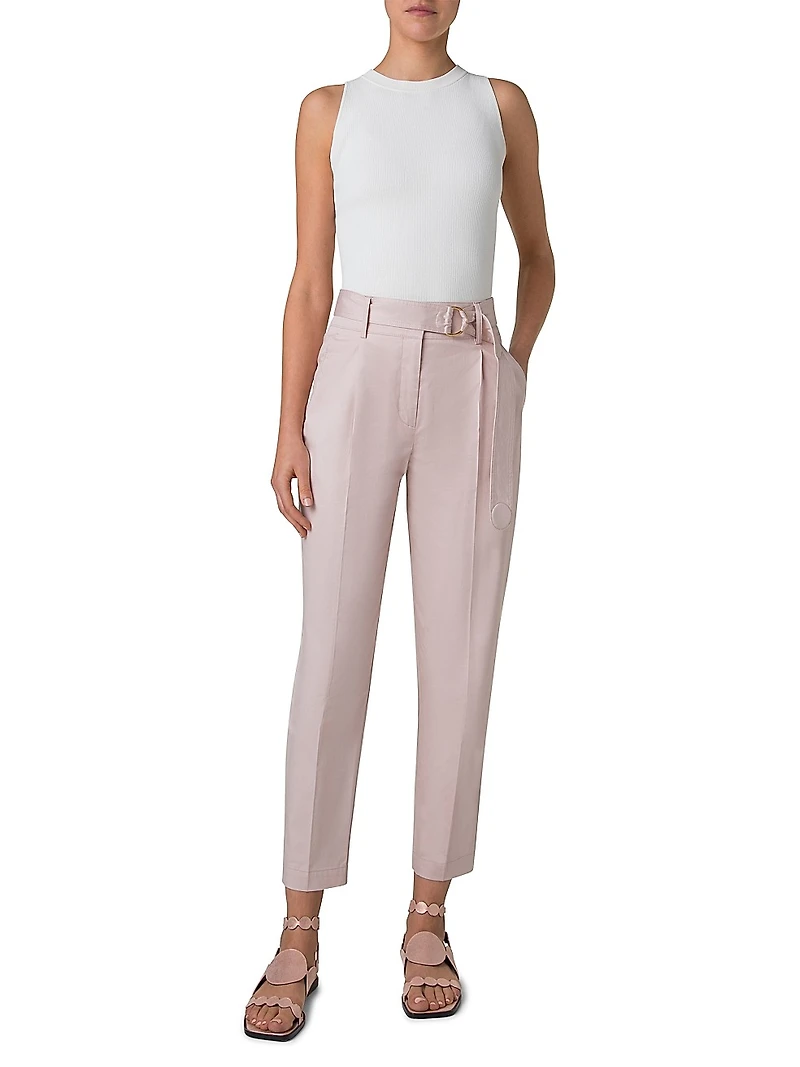 Rib-Knit Sleeveless Body-Con Knit Top