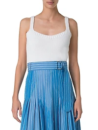 Cotton Rib-Knit Top