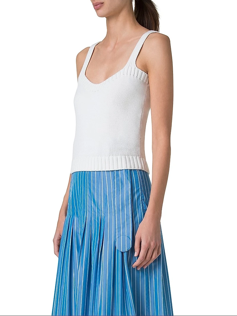 Cotton Rib-Knit Top