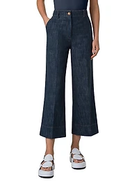 Chiara Denim Wide-Leg Crop Jeans