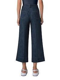 Chiara Denim Wide-Leg Crop Jeans
