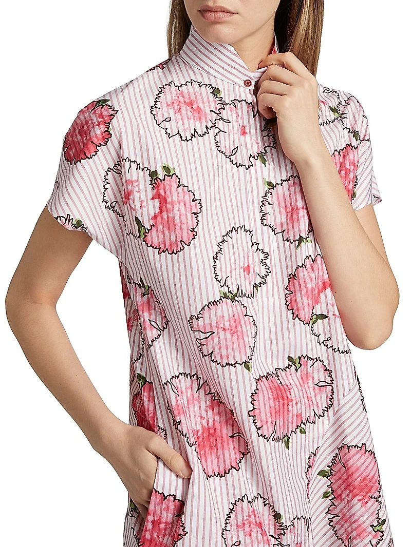 Carnation Striped Shirtdress