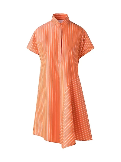 Striped Cotton Poplin Mini Shirtdress