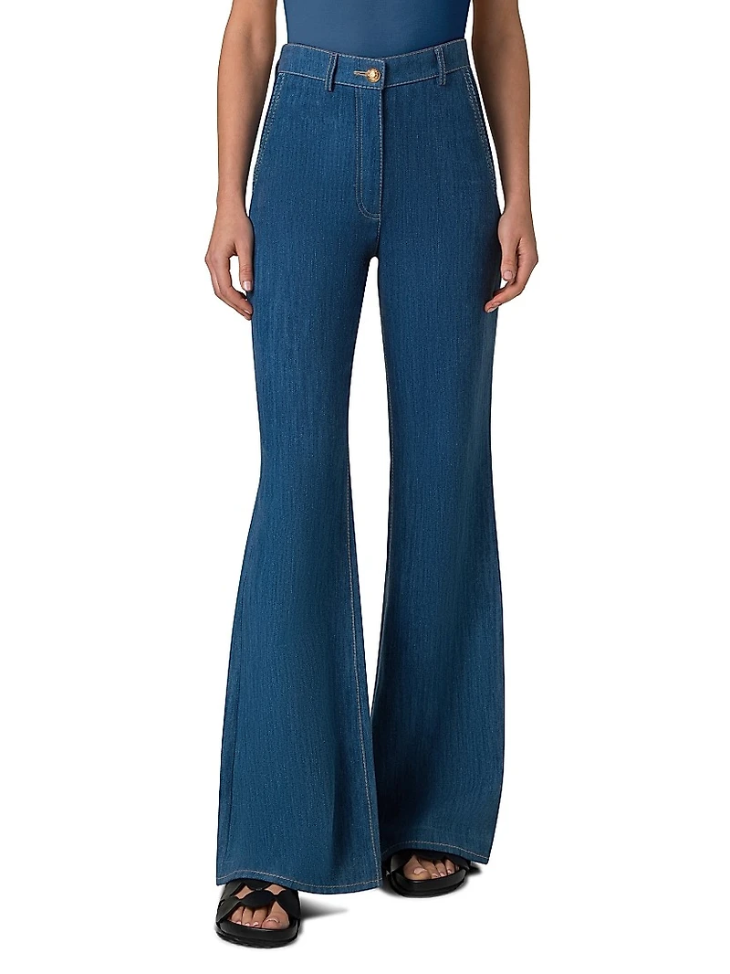 Celia Stretch Cotton Boot-Cut Jeans