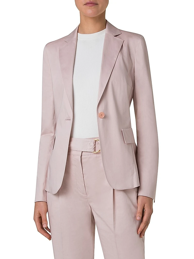 Stretch Cotton Blazer