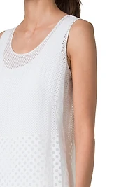 Polka Dot Sleeveless A-Line Midi-Dress