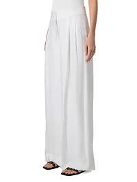 Florina Linen Wide-Leg Pants