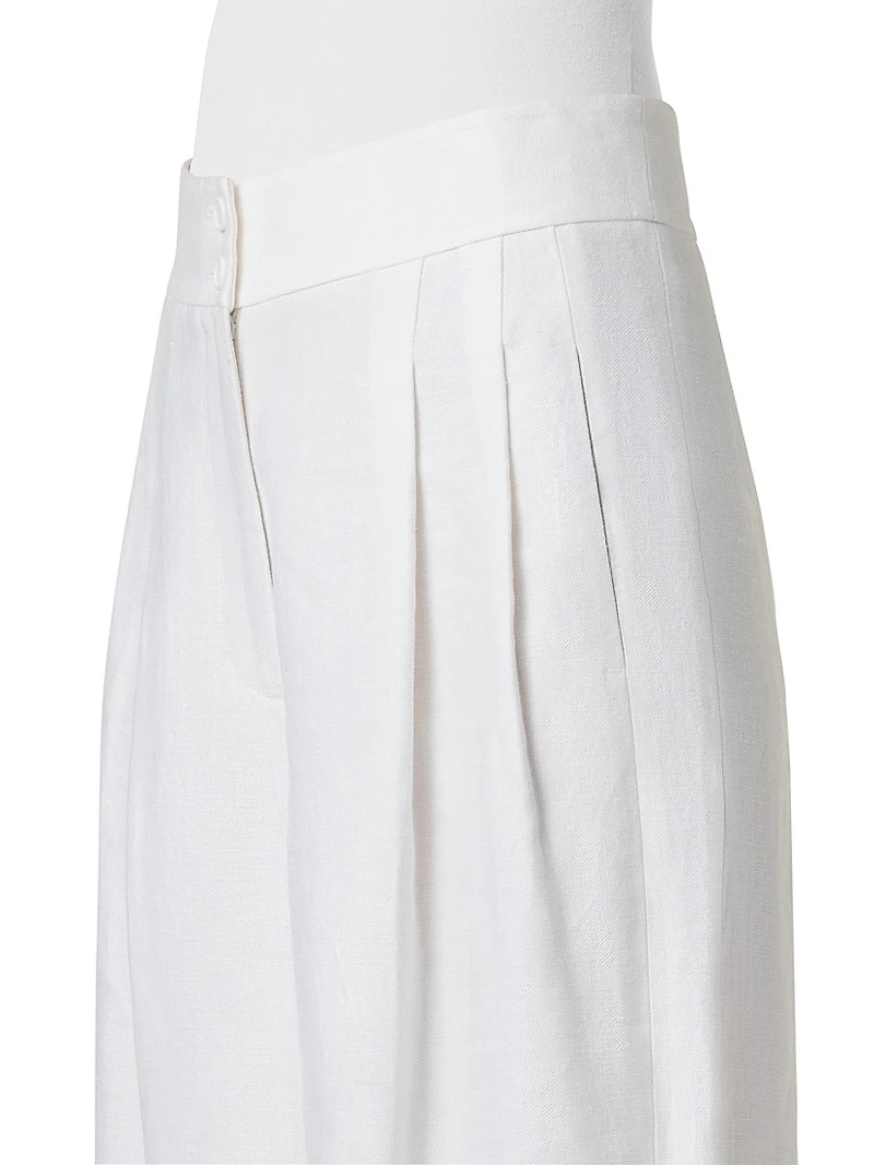 Florina Linen Wide-Leg Pants