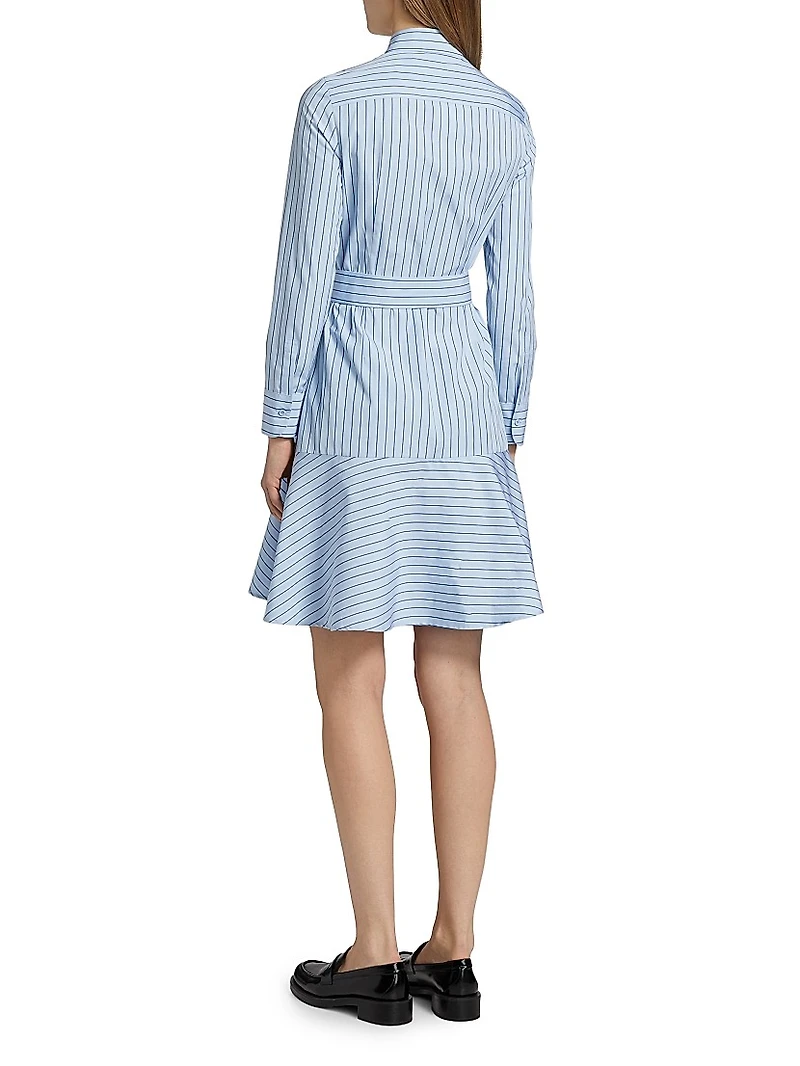 Belted Striped Shirtdress