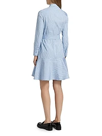 Belted Striped Shirtdress