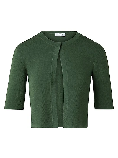 Merino Wool Crop Cardigan