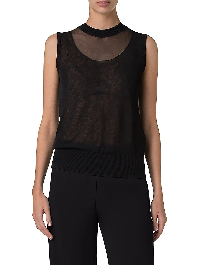 Semi-Sheer Layered Top