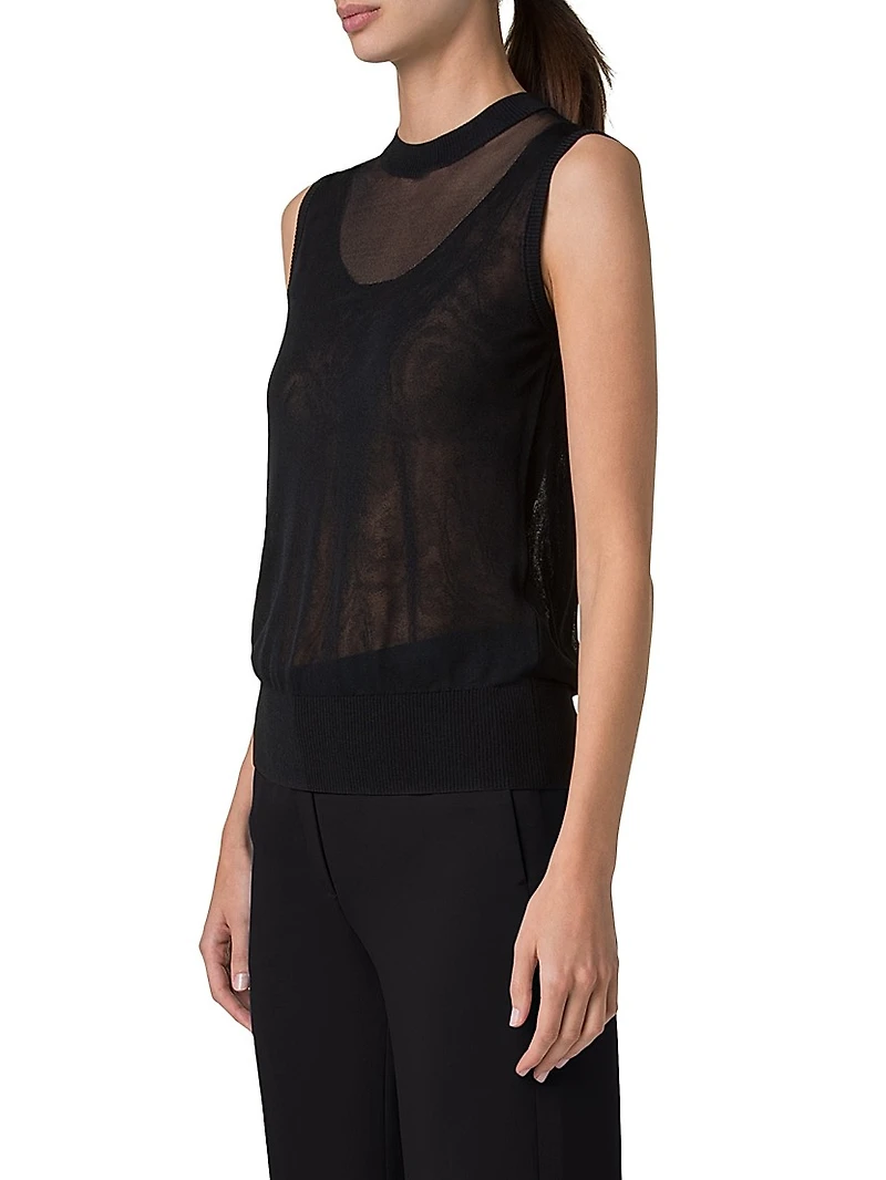 Semi-Sheer Layered Top