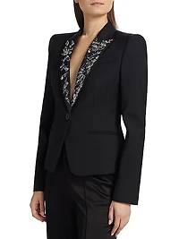 Embroided Lapel Jacket