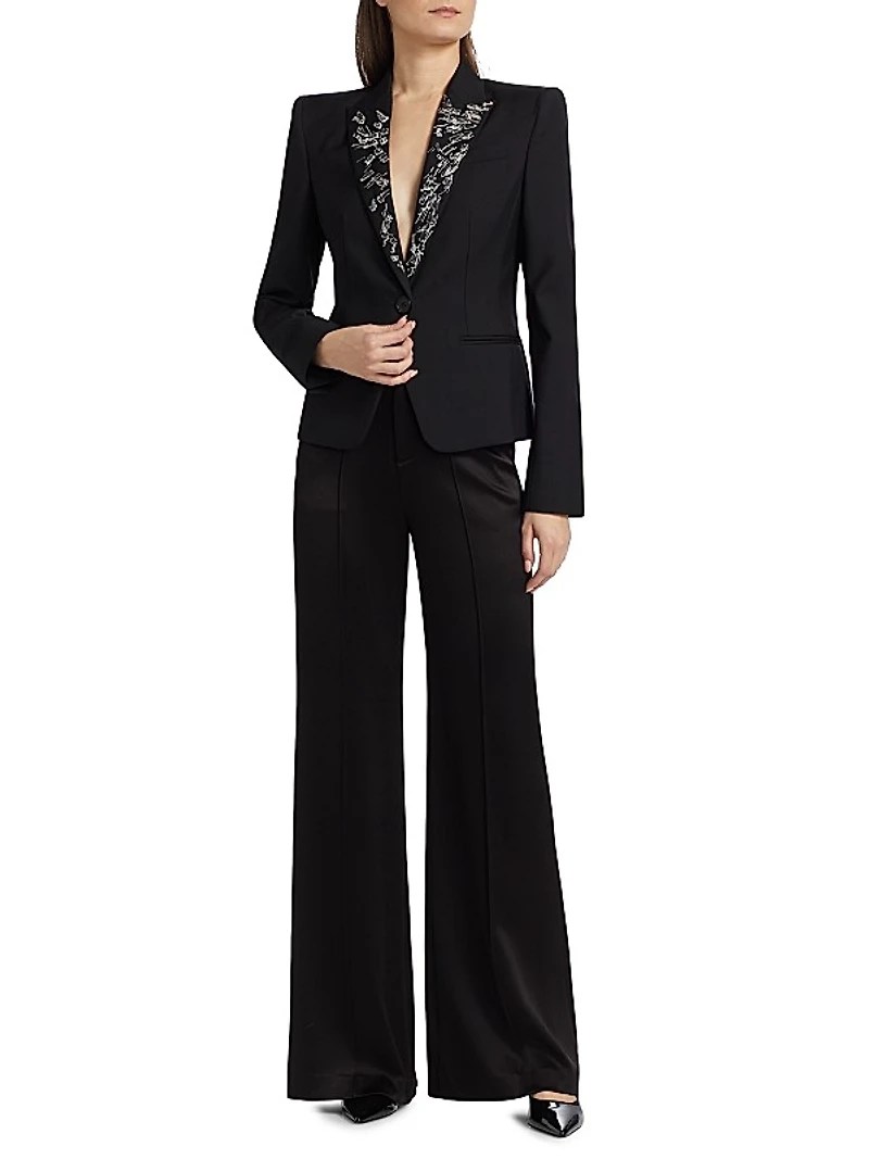 Embroided Lapel Jacket