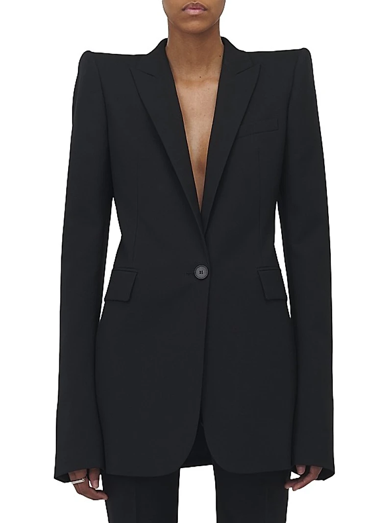 Wool Gabardine Blazer