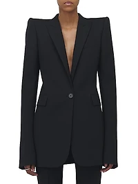 Wool Gabardine Blazer