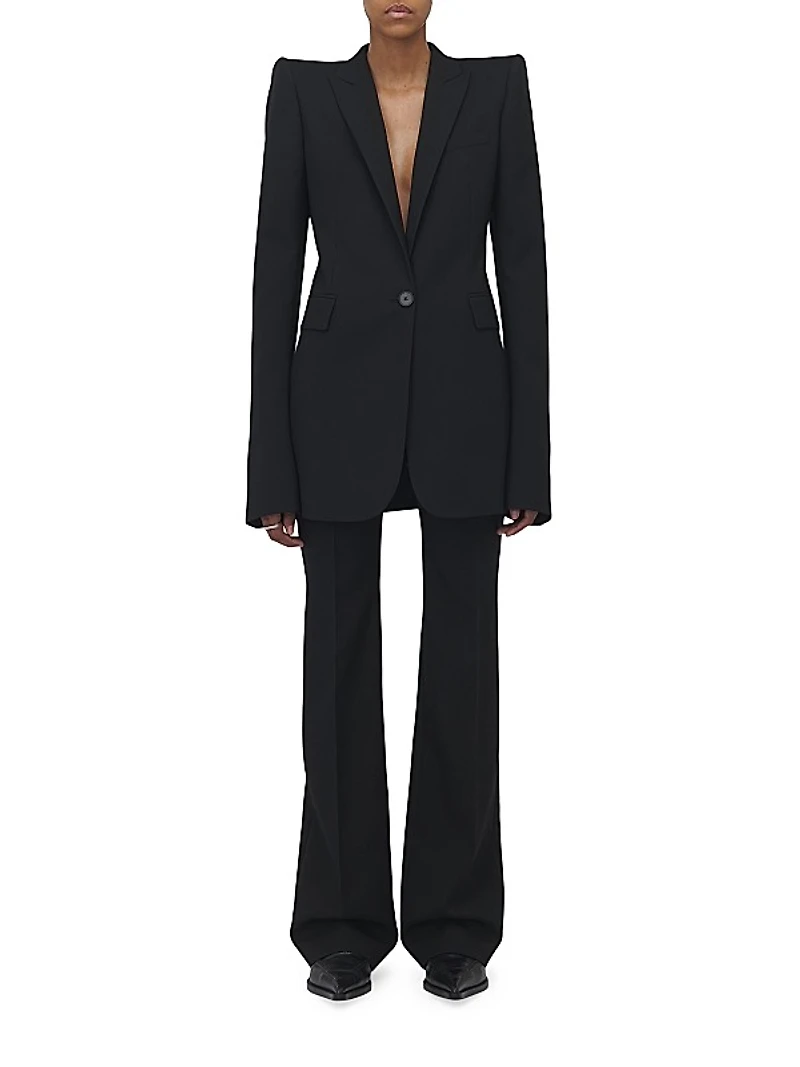 Wool Gabardine Blazer