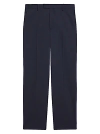 Stretch-Wool Straight-Leg Suit Pants