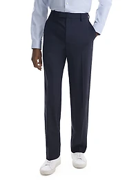 Stretch-Wool Straight-Leg Suit Pants