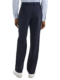 Stretch-Wool Straight-Leg Suit Pants