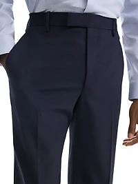 Stretch-Wool Straight-Leg Suit Pants