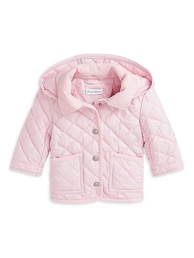 Baby Girl's Quilted Hooded Jacket