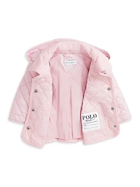 Baby Girl's Quilted Hooded Jacket
