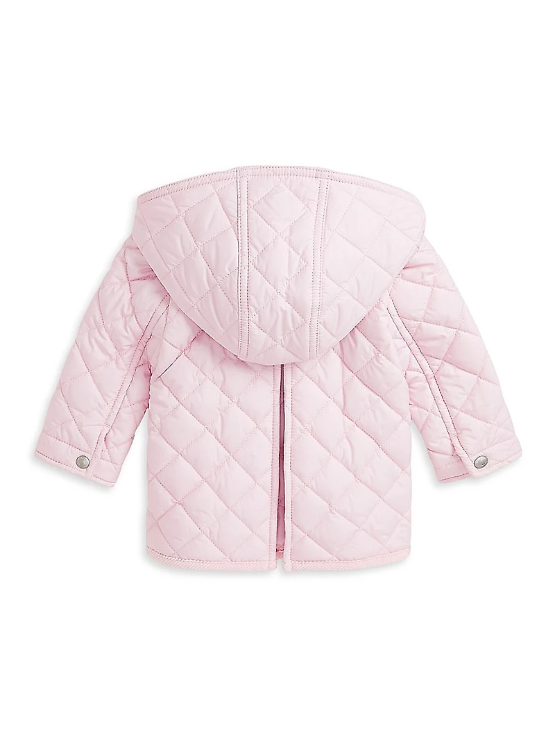 Baby Girl's Quilted Hooded Jacket