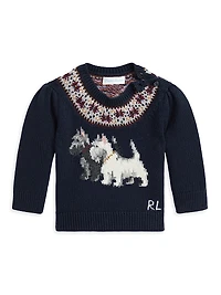 Baby Girl's Intarsia Fair Isle Sweater