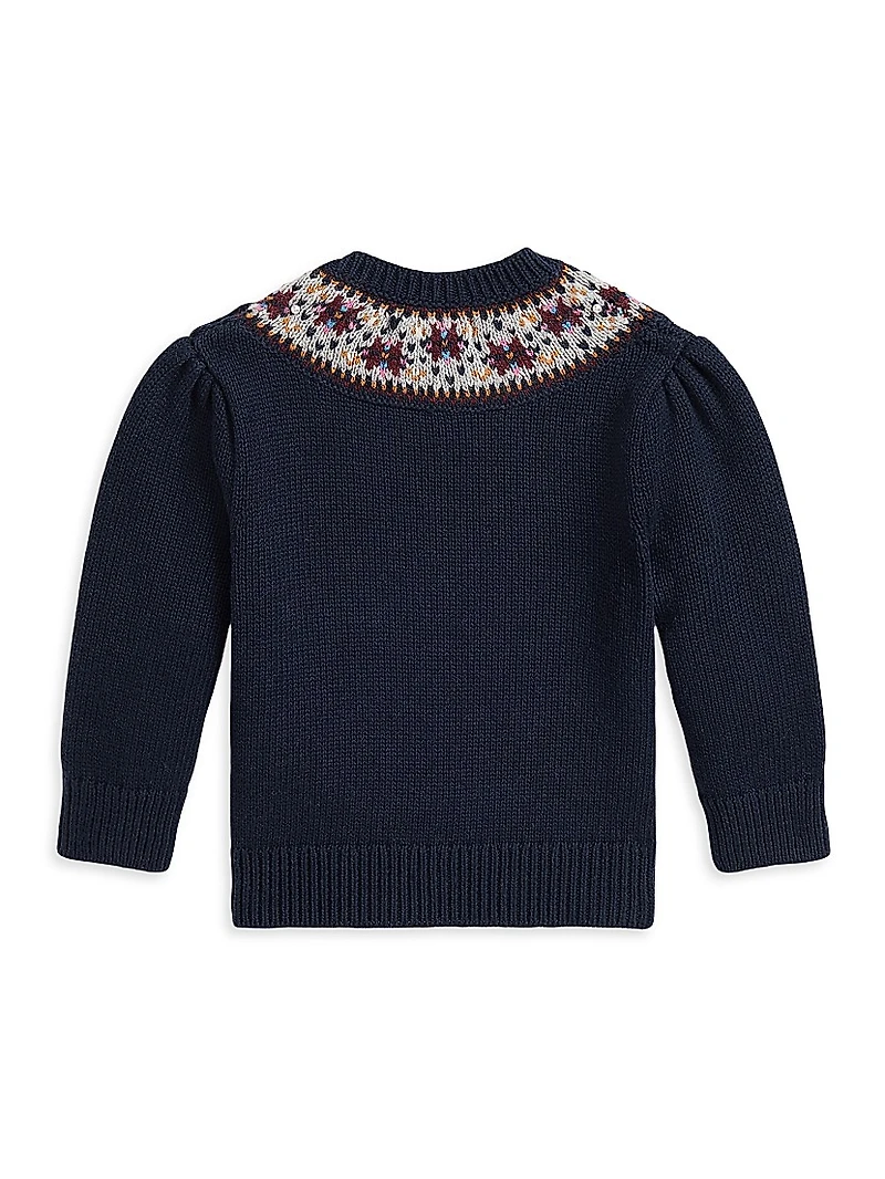Baby Girl's Intarsia Fair Isle Sweater
