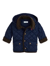 Baby Boy's Quilted Hooded Jacket