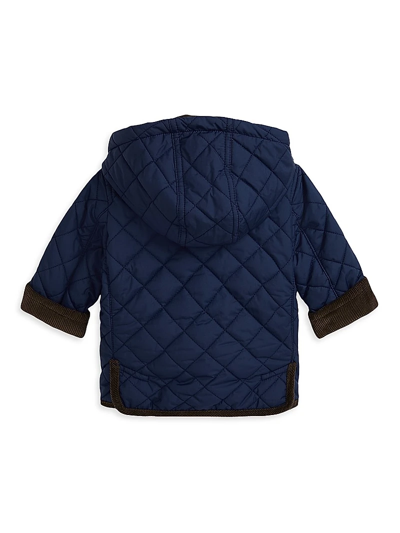 Baby Boy's Quilted Hooded Jacket